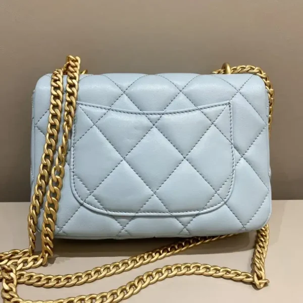 CHANEL 22P Enamel Bag Light Blue - Image 7