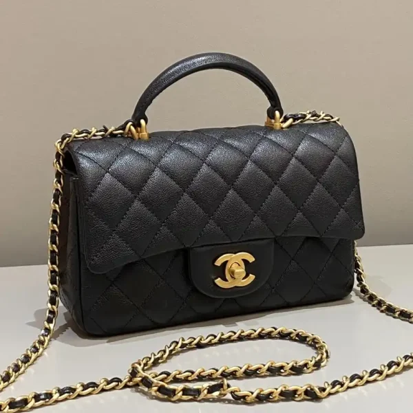 CHANEL CF 20 cm Handle Black - Image 2