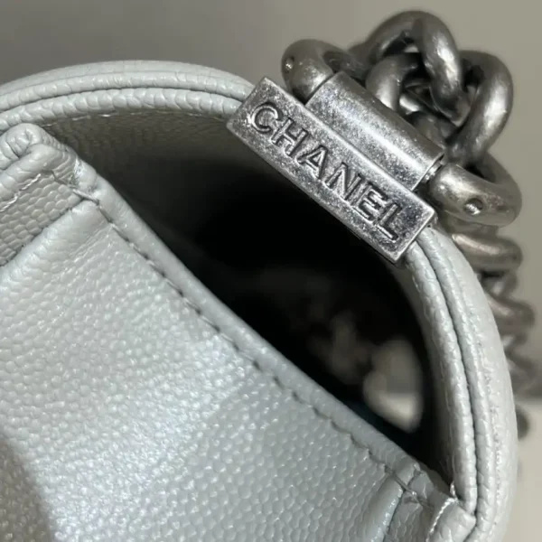 CHANEL Le Boy Grey Silver - Image 2