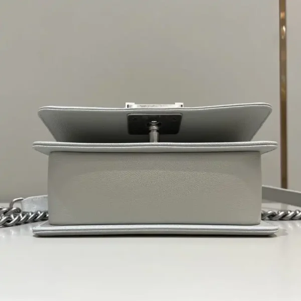 CHANEL Le Boy Grey Silver - Image 5