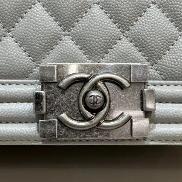 CHANEL Le Boy Grey Silver - Image 6