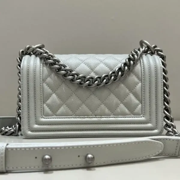 CHANEL Le Boy Grey Silver - Image 8