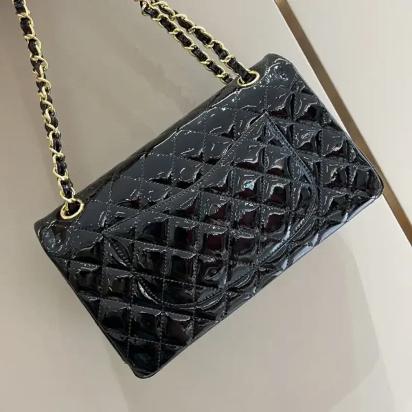 CHANEL Classic Flap 25cm Patent Black - Image 5