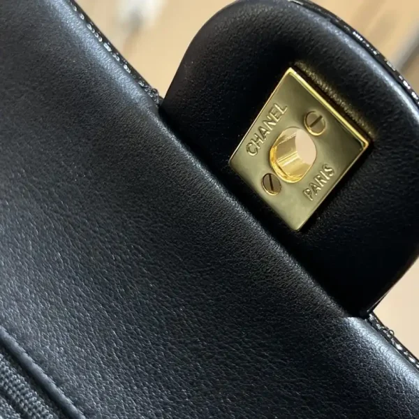 CHANEL Classic Flap 25cm Patent Black - Image 8