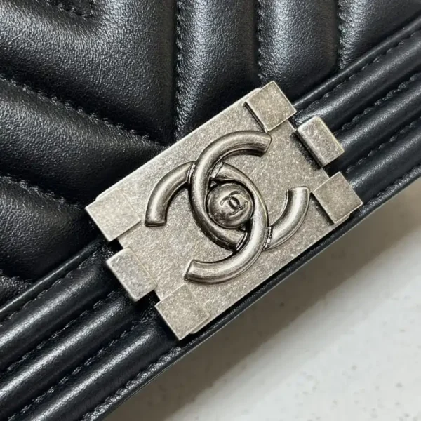 CHANEL Le Boy V Black – Silver - Image 5