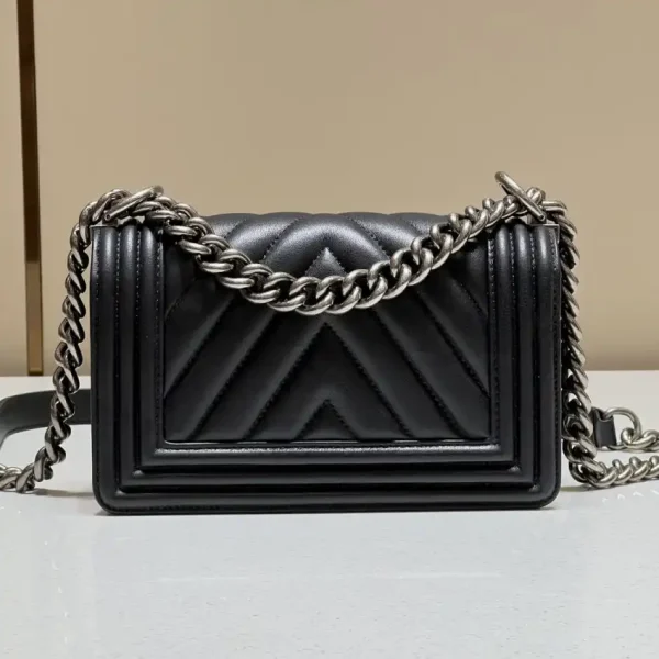 CHANEL Le Boy V Black – Silver - Image 9