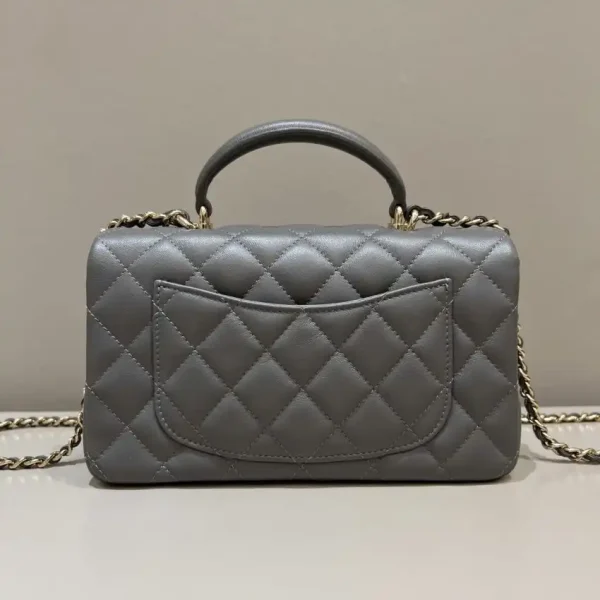 CHANEL CF 20 cm With Handle Beige - Image 5
