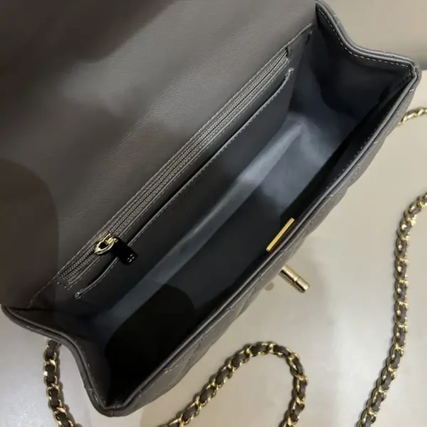 CHANEL CF 20 cm With Handle Beige - Image 6