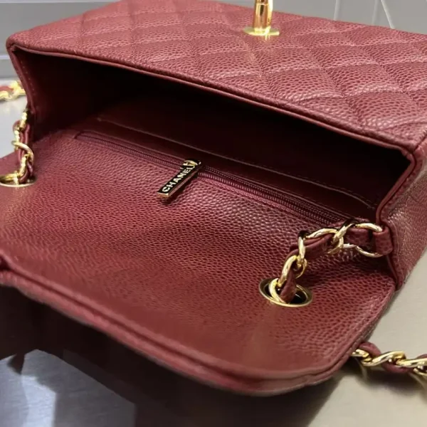 CHANEL Classic Flap 20cm  Burgundy - Image 8