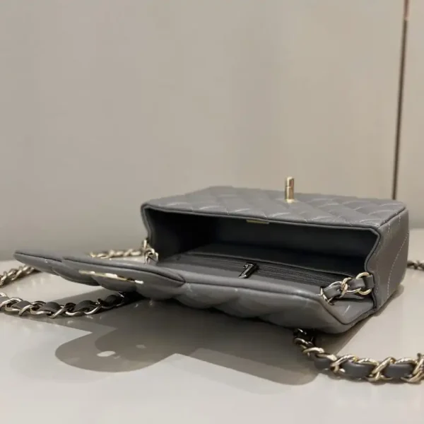 CHANEL Classic Flap 20cm Grey - Image 4
