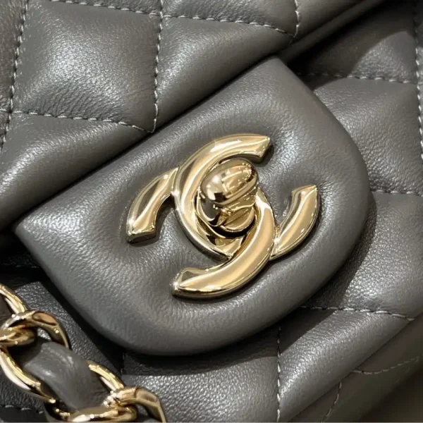 CHANEL Classic Flap 20cm Grey - Image 5
