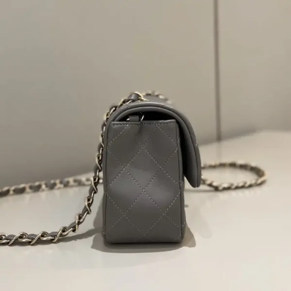 CHANEL Classic Flap 20cm Grey - Image 6
