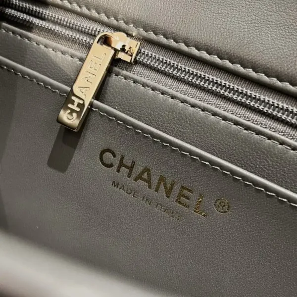 CHANEL Classic Flap 20cm Grey - Image 8