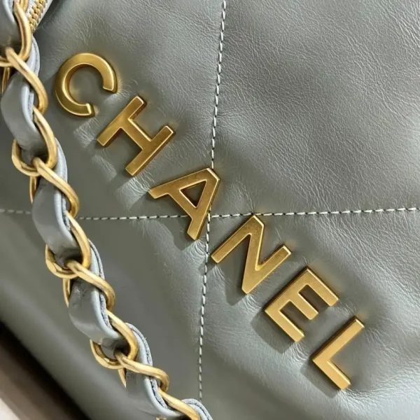 CHANEL 22 Small Handbag Mint Green - Image 2