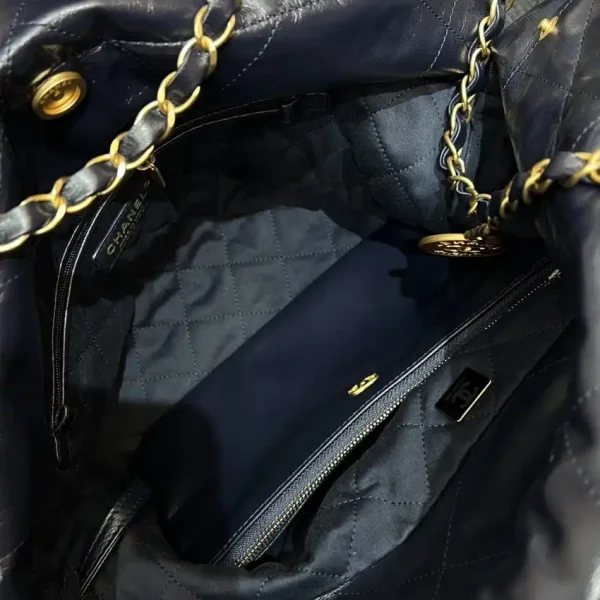 CHANEL 22 Small Handbag Dark Blue - Image 2