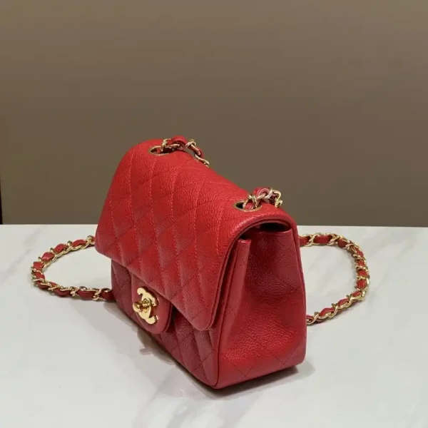 CHANEL Classic Flap 17cm  Bright Red - Image 3