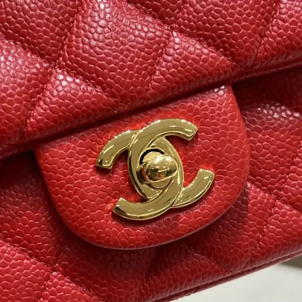 CHANEL Classic Flap 17cm  Bright Red - Image 5