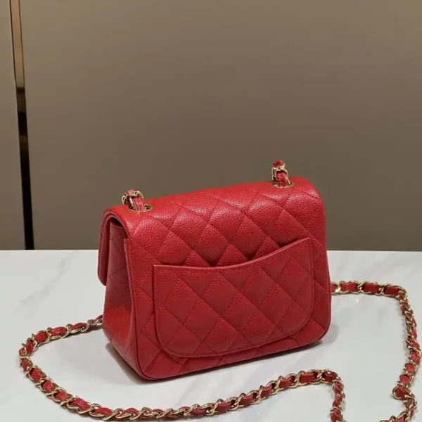 CHANEL Classic Flap 17cm  Bright Red - Image 6