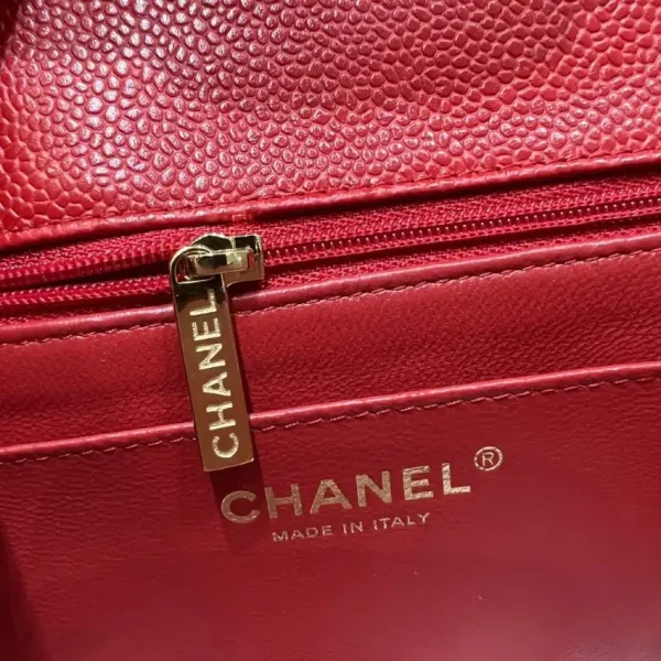 CHANEL Classic Flap 17cm  Bright Red - Image 7