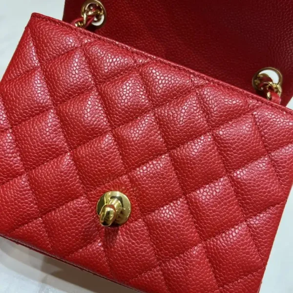 CHANEL Classic Flap 17cm  Bright Red - Image 9