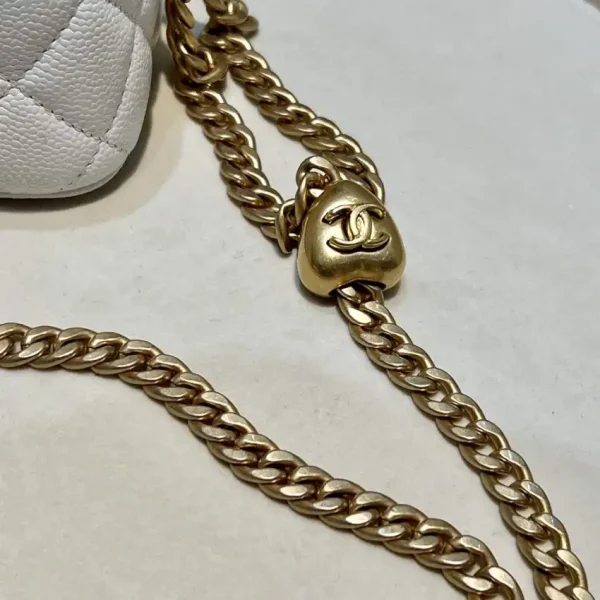 CHANEL 23P Heart Lipstick Bag White - Image 8