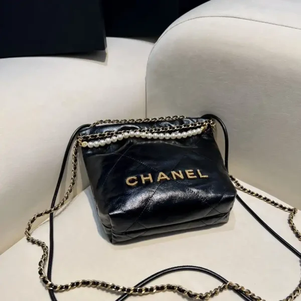 CHANEL 23s Mini Garbage Bag Black - Image 3