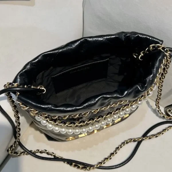 CHANEL 23s Mini Garbage Bag Black - Image 8