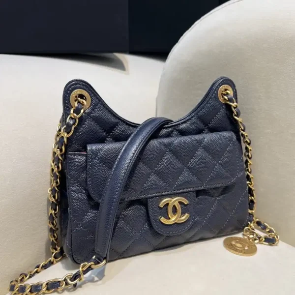 CHANEL 23c Hobo Small Dark Blue - Image 2