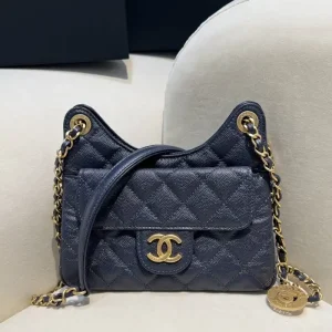 CHANEL 23c Hobo Small Dark Blue