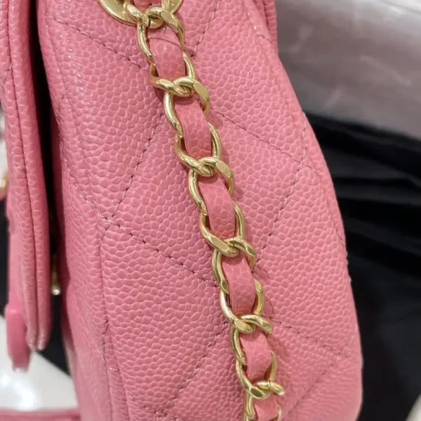 CHANEL 23P Saddle Bag Pink - Image 3
