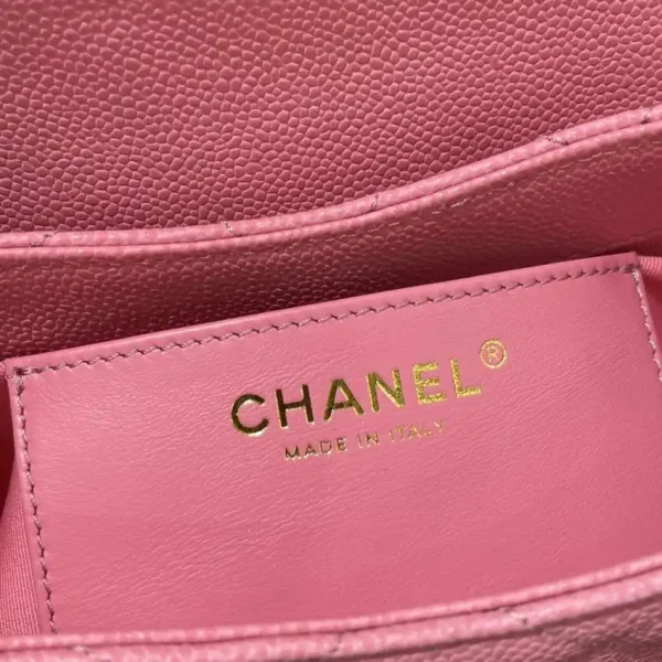 CHANEL 23P Saddle Bag Pink - Image 5