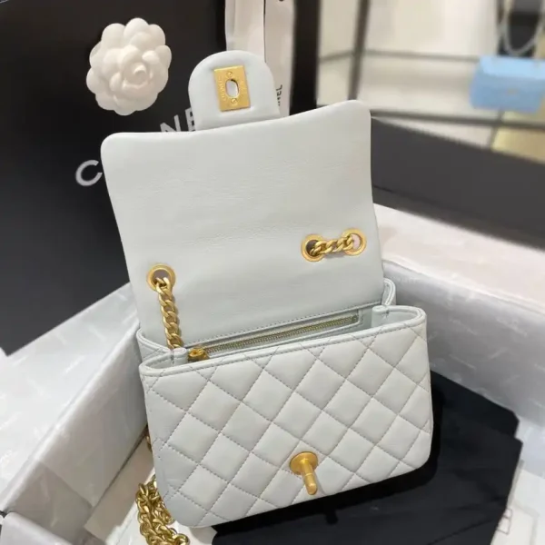 CHANEL 23S Camellia Square Light Blue - Image 3