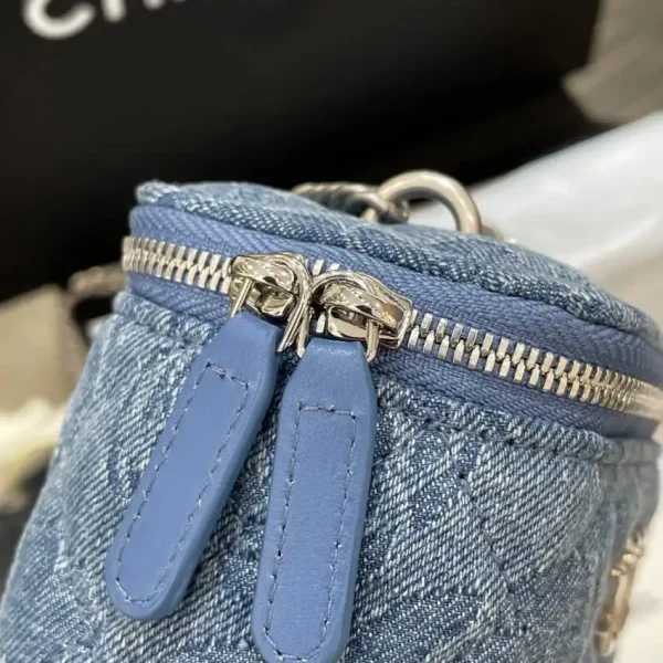 CHANEL 23P Lipstick Bag Denim - Image 4