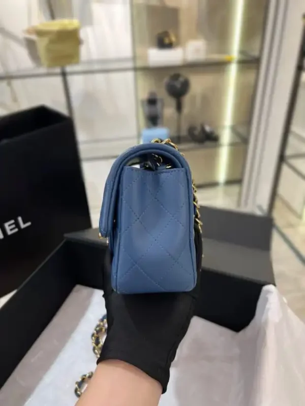 CHANEL Classic Flap 20cm Blue - Image 6