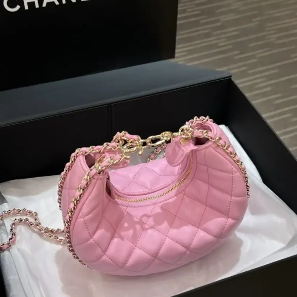 CHANEL 23P Crescent Bag Pink - Image 2