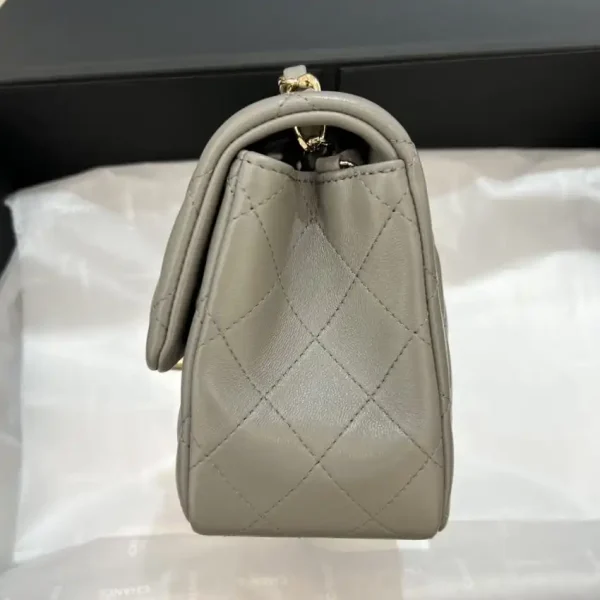 CHANEL Classic Flap 17cm Grey - Image 4
