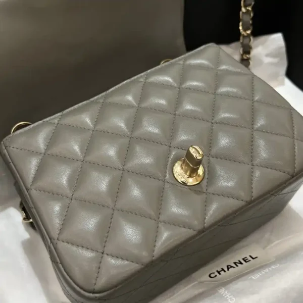 CHANEL Classic Flap 17cm Grey - Image 7