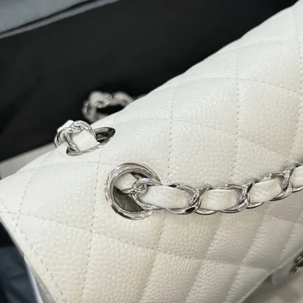 CHANEL Classic Flap 23cm White Silver - Image 4
