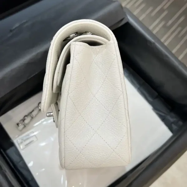 CHANEL Classic Flap 23cm White Silver - Image 5