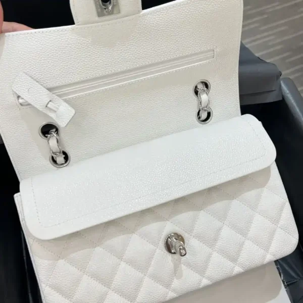 CHANEL Classic Flap 23cm White Silver - Image 2