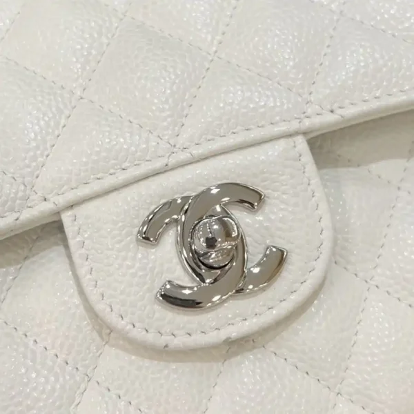 CHANEL Classic Flap 23cm White Silver - Image 3
