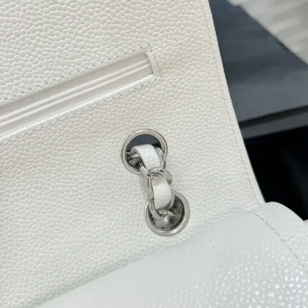 CHANEL Classic Flap 23cm White Silver - Image 9