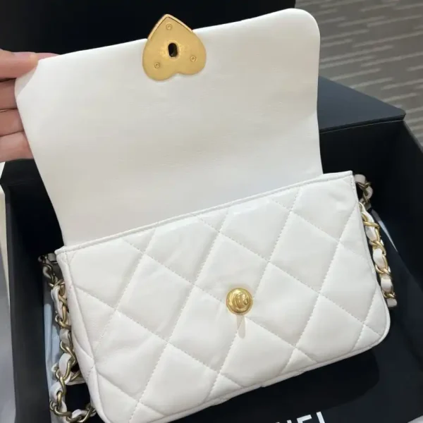 CHANEL 23s Love Enamel Flip Bag Pink - Image 8