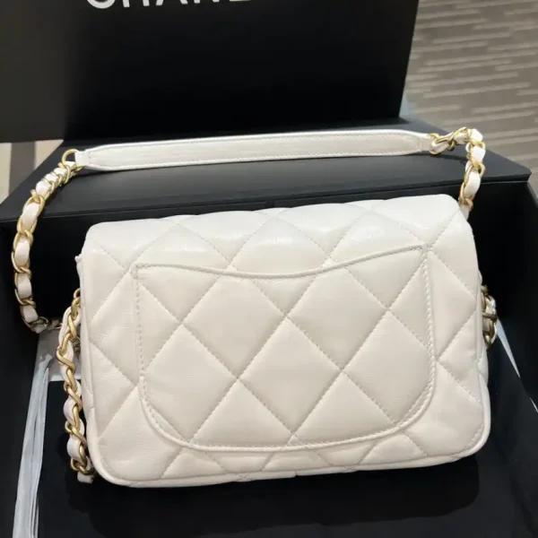 CHANEL 23s Love Enamel Flip Bag Pink - Image 9