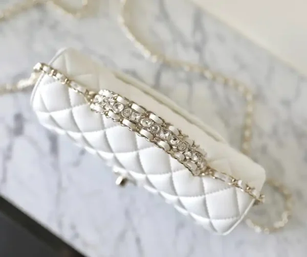 CHANEL CF 20 cm Handle White - Image 3