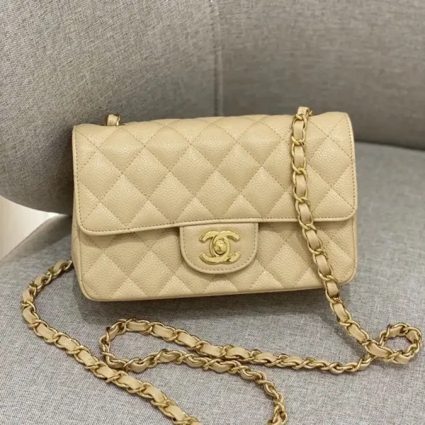 CHANEL Classic Flap 20cm Apricot - Image 3
