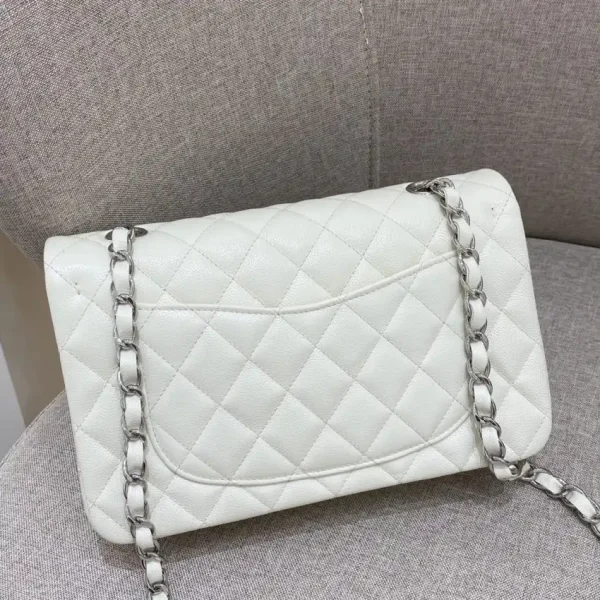 CHANEL Classic Flap 23cm White - Image 3