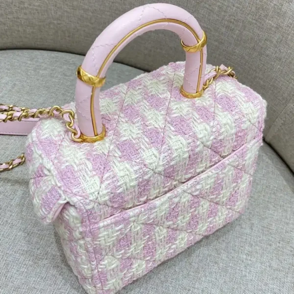 CHANEL Tweed Handle Crush Small Purple - Image 2