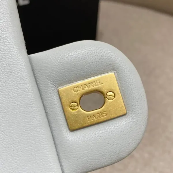 CHANEL Camellia Flap Light Blue - Image 8