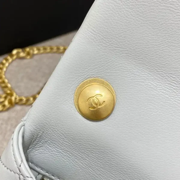 CHANEL Camellia Flap Light Blue - Image 9